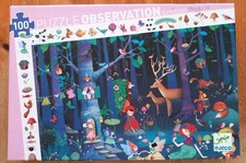 XX LARGE 100 Piece Jigsaw Puzzle With Poster! "Enchanted Forest". Complete!