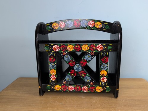 Wooden hand painted - wooden, floral