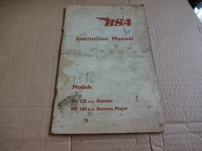 Bsa motorbike istruction - bsa,