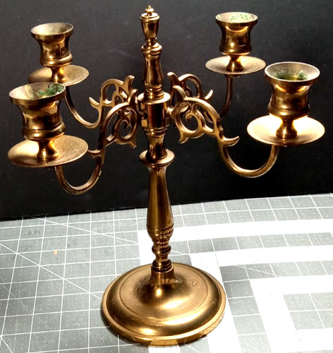Vintage solid brass candle - vintage,