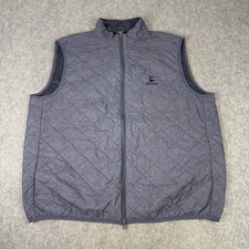 Barbour Gilet Mens XXL Blue Centro Full Zip Quilted Vest Bodywarmer Lightweight