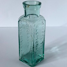Aqua Square Foster Clark Maidstone Eiffel Tower Lemonade Glass Cordial Bottle 1