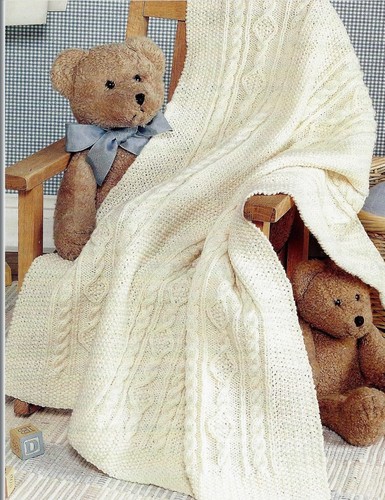 Baby blanket irish knit with - baby,