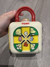 Vintage 80s Tomy First Fun Discovery Puzzle Cube Baby Educational Toy