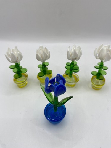 Colourful hand blown glass - 5, x