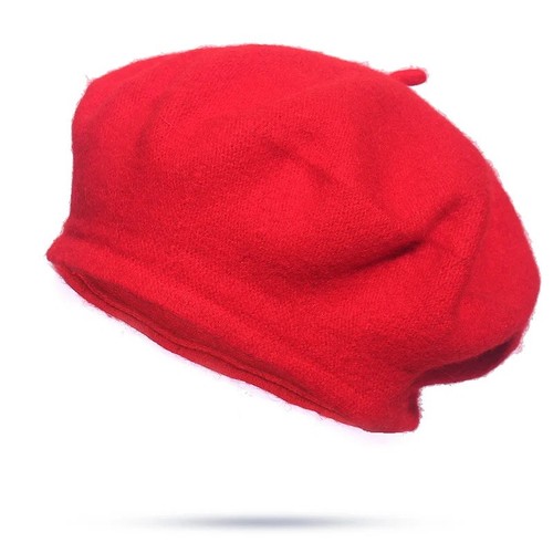 Plain beret hat wool autumn - plain,