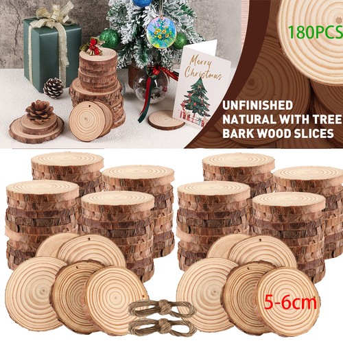 180pcs natural wood - 60/180pcs, slices