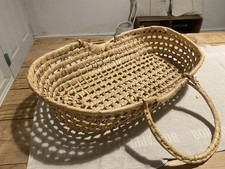 Child’s Doll Toy Play Wicker Rattan Moses Basket 44x30x11cm