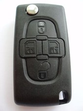 RFC 4 button flip key case for Peugeot 1007 807 remote fob