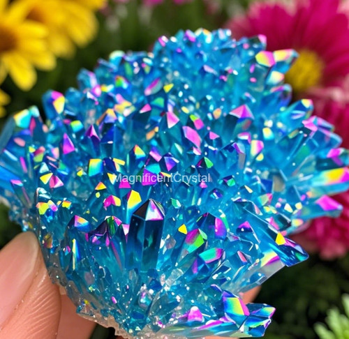 Titanium aura blue quartz - aura,