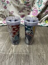 2 x Royal Caribbean Cruise Ship Coca Cola Reusable Travel Mug Tumbler Cup