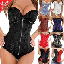 Women Lace Up Boned Bustier