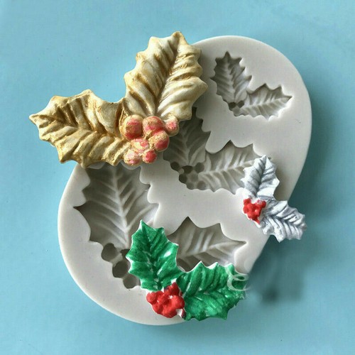 Holly leaf leaves silicone - leaf,