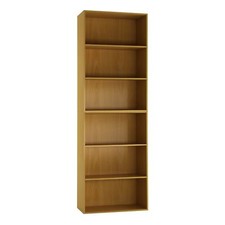 6 Tier Wide Wooden Bookcase