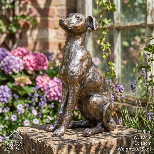 Whippet dog resin sculpture - whippet,