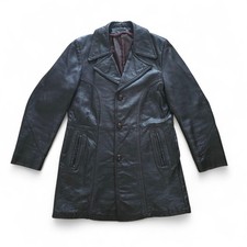 Vintage Leather Jacket Mens Size 40 Medium Black 70s Mods Punk Alternative Goth