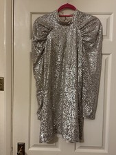 H&M Silver Sequin Long Sleeve