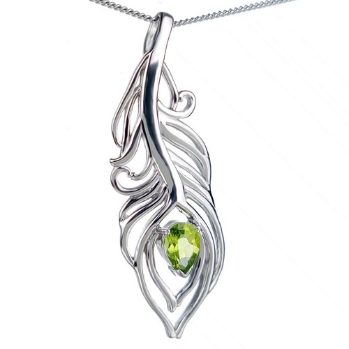 Natural peridot necklace - natural,