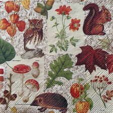 2 x cocktail paper napkins for