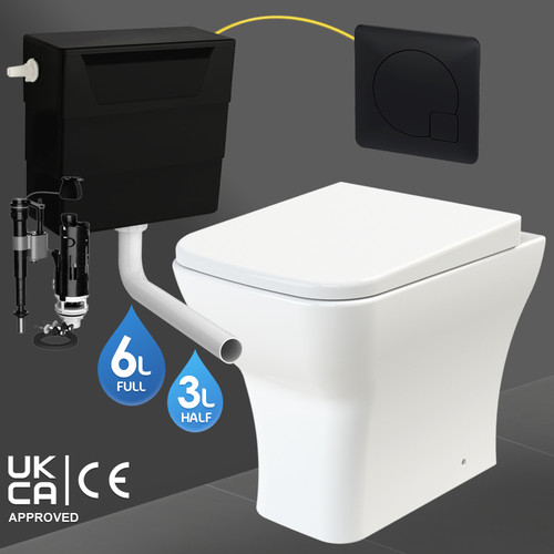 Back wall toilet rimless - wall,