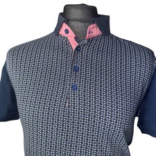 JIGGLER LORD BERLUE Shirt Mens 4 Fits as LARGE (40") Short Sleeve Blue