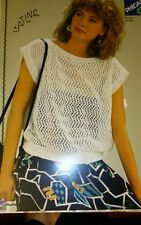 knitting pattern Ladies Girls Trendy sleeveless top 32"-38" chest DK wool