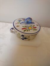 Quimper Brittany 19th Century, Lidded Butter Dish