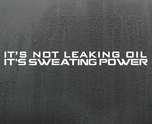 Leaking oil sweating power - sweating,