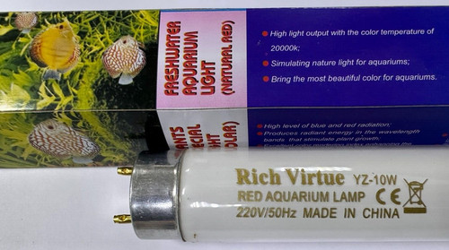 10w natural red aquarium - t8,