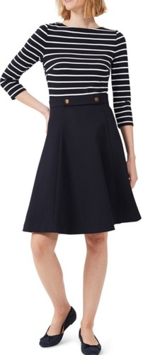 Hobbs caris jersey dress - caris, navy