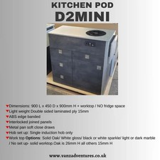 Campervan Kitchen Pod for sprinter crafter and high top vans D2 mini Model