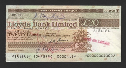 Lloyds bank 20 ten pounds - bank,