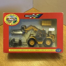 Britains JCB 526S LoadAll with Forklift, Shovel, and Balelift Attachments  9460