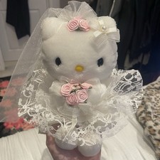 Vintage vtg Bridal Hello Kitty Plush Toy Doll