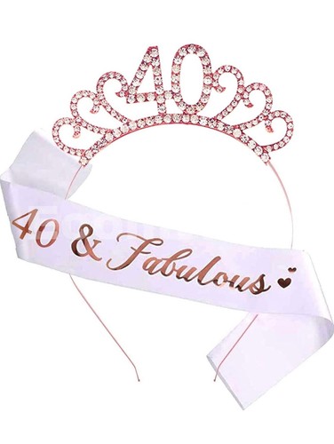 Rose gold 40th birthday - gold,