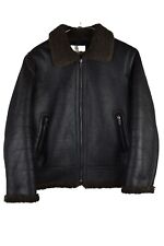ZARA Brown Faux Leather Bomber Jacket size 9 Girls Kids Shearling Aviator