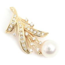 Mikimoto Pearl Diamond Leaf