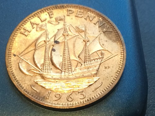 1963 british half - british, half-penny