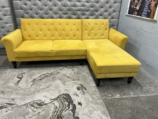 VELVET LEMON SOFA WITH FOLD