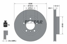2x Brake disc internally