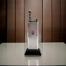 Art Deco Petrol Lighter By Polo Lift Arm Table Lighter Quality Made Desktop