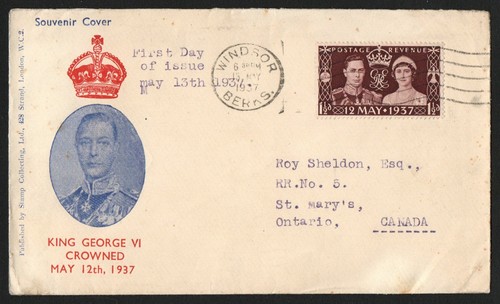 1937 kgvi coronation fdc - 1937,