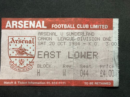 Arsenal sunderland 1984 - v,