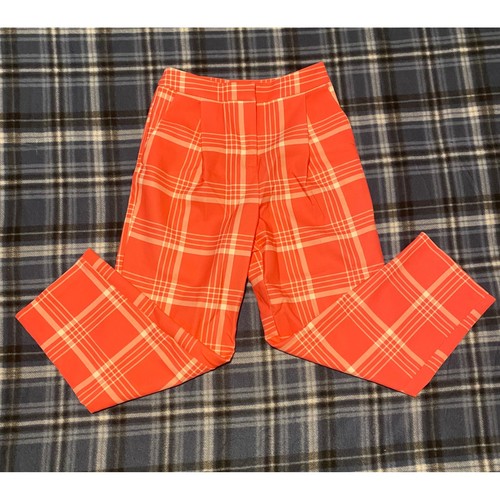 Topshop pink plaid high rise - high,
