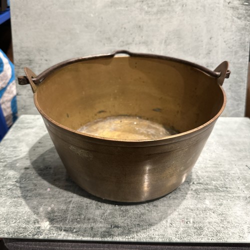 Antique vintage brass jam pan - jam,