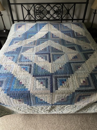 Vintage handmade quilt log - quilt,