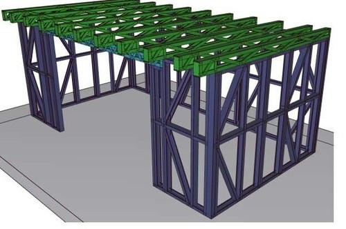 Garden building metal frame - building,