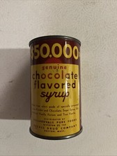 Vintage 1950’s Chocolate Ice Cream Syrup Rexall Drug Store Fountain NOS Full