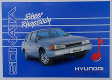 HYUNDAI SONATA Brochure 1989. 'Music themed'. GL. GLS. 20 pgs.  1.8i, 2.0i, 2.4i