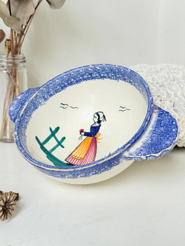 Vintage quimper faience - vintage, olive